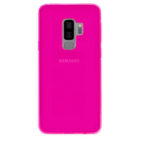 Neon Pink Clear Samsung Case