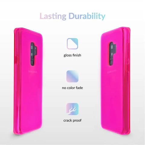 Neon Pink Clear Samsung Case