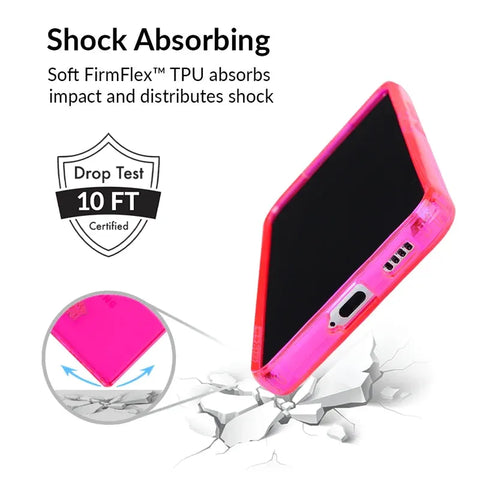 Neon Pink Clear Samsung Case