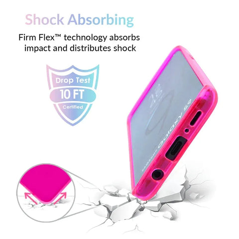 Neon Pink Clear Samsung Case