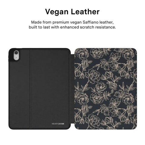 Floral Rose Gold Chrome iPad Case