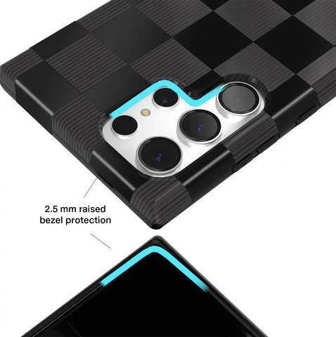 Noir Vibe Checkered Samsung Case