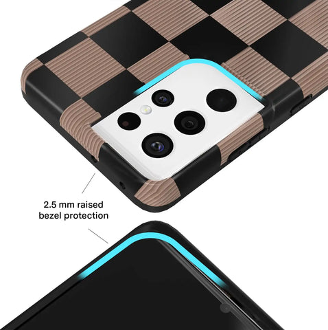Mocha Vibe Checkered Samsung Case
