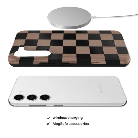 Mocha Vibe Checkered Samsung Case
