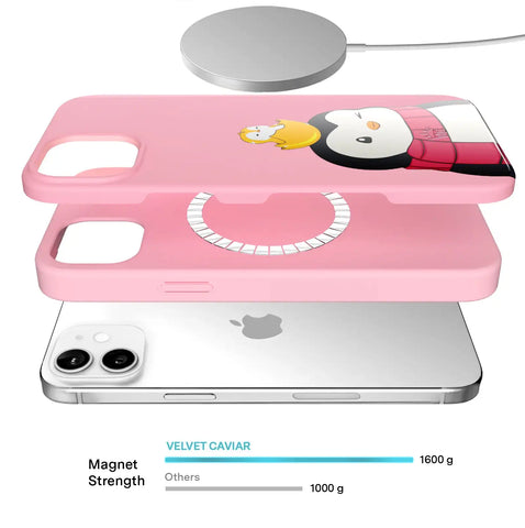 Pudgy Penguins Positive Pink iPhone Case