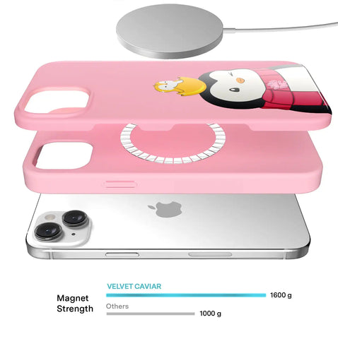 Pudgy Penguins Positive Pink iPhone Case