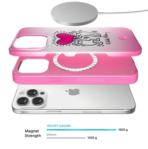 Keith Haring Pink Heart iPhone Case