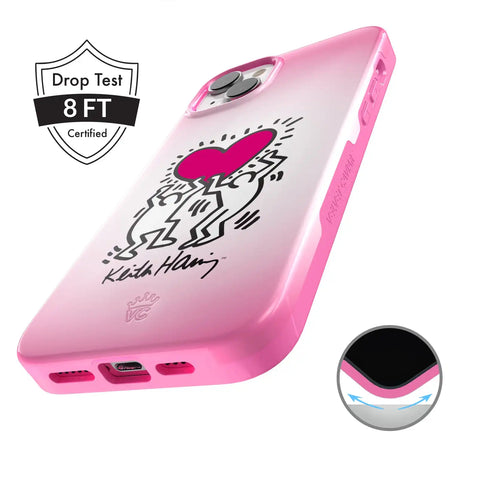 Keith Haring Pink Heart iPhone Case