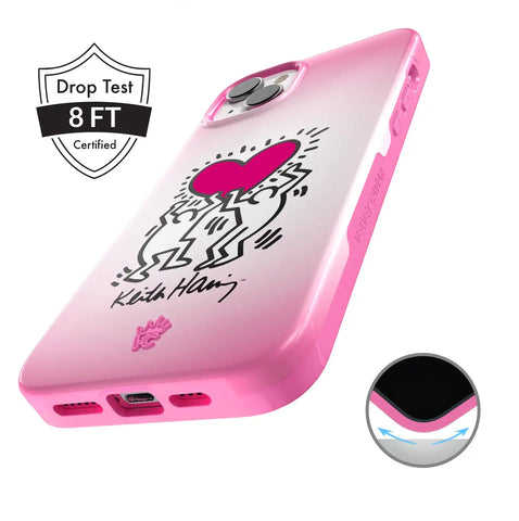 Keith Haring Pink Heart iPhone Case
