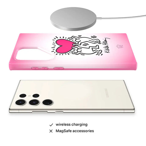 Keith Haring Pink Heart Samsung Case