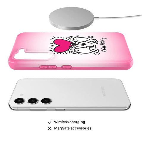 Keith Haring Pink Heart Samsung Case