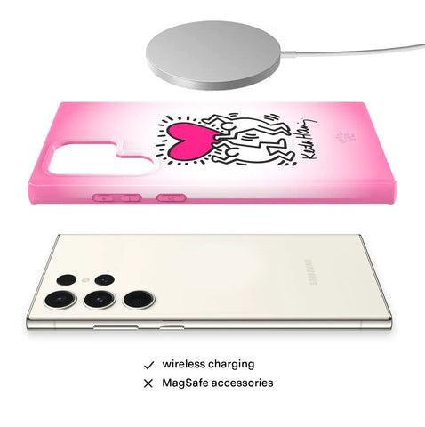 Keith Haring Pink Heart Samsung Case