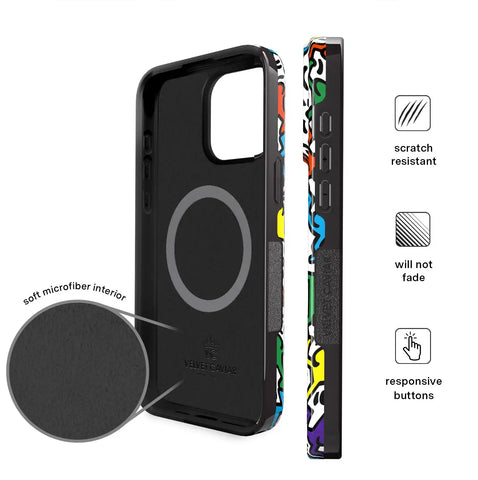 Keith Haring Rainbow Dancers iPhone Case