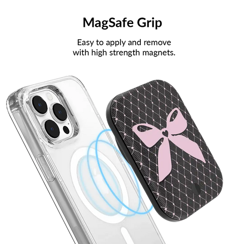 Lacy Pink Bows Portable MagSafe Charger Power Pack