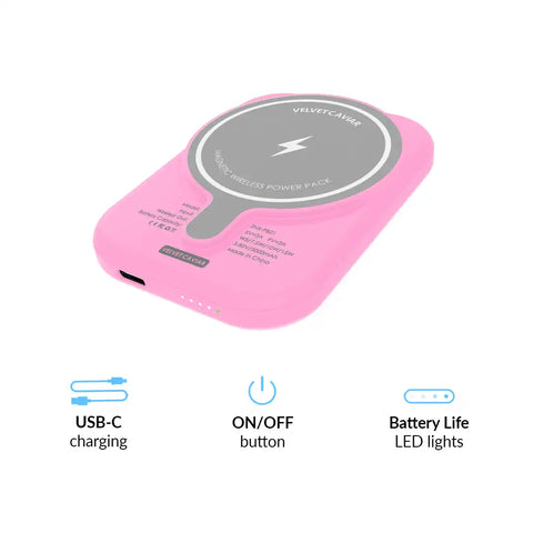 Pink Sugar Portable MagSafe Charger Power Pack