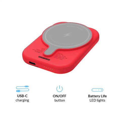 Red Hot Leopard Portable MagSafe Charger Power Pack