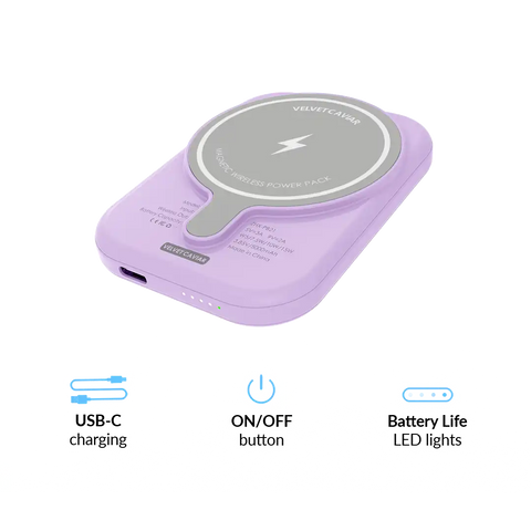 Lilac Gelato Portable MagSafe Charger Power Pack