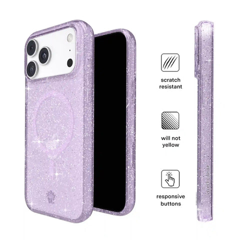 Lilac Stardust Glitter iPhone Case