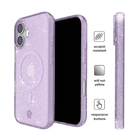 Lilac Stardust Glitter iPhone Case