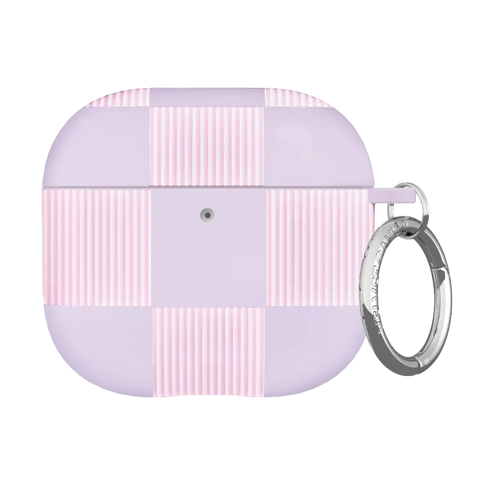 Lilac Vibe Checkered AirPod Case