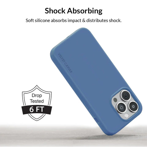 Linen Blue Silicone iPhone Case