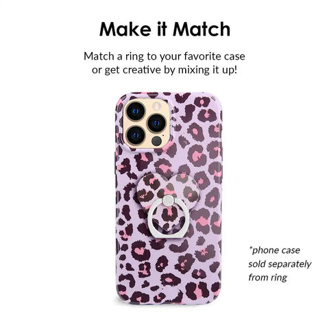 Purrfect Pink Leopard Phone Ring