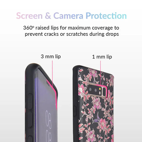 Midnight Floral Chrome Samsung Galaxy Case