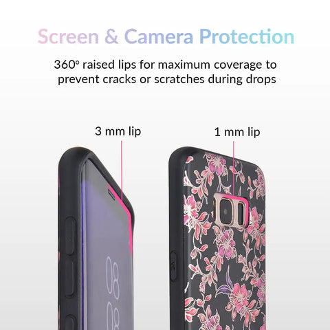 Midnight Floral Chrome Samsung Galaxy Case
