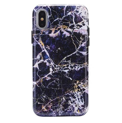 Midnight Gold Marble iPhone Case