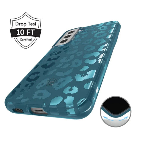 Metallic Navy Leopard Samsung Case