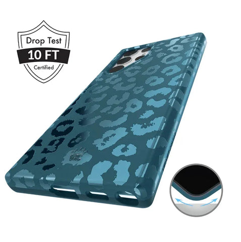 Metallic Navy Leopard Samsung Case