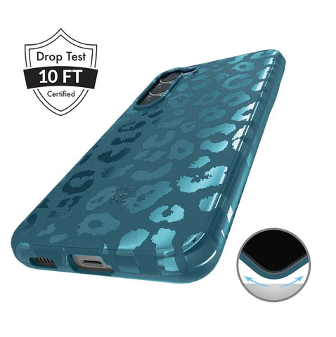 Metallic Navy Leopard Samsung Case