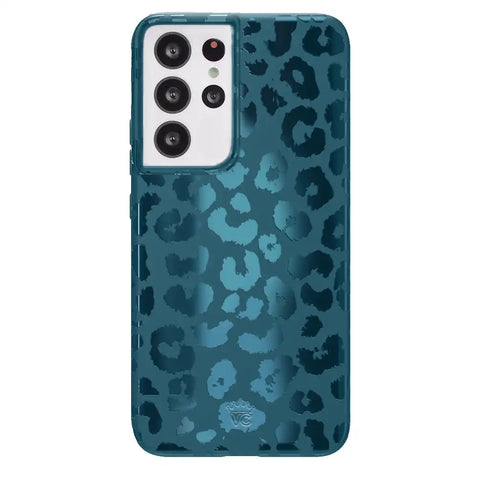 Metallic Navy Leopard Samsung Case