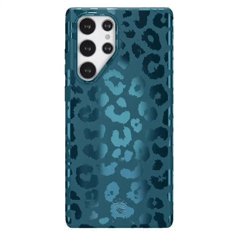 Metallic Navy Leopard Samsung Case