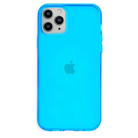 Neon Blue Clear iPhone Case