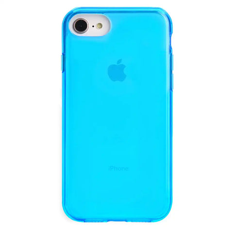 Neon Blue Clear iPhone Case
