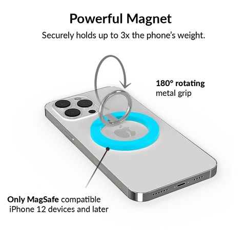 Neon Blue MagSafe Grip Ring