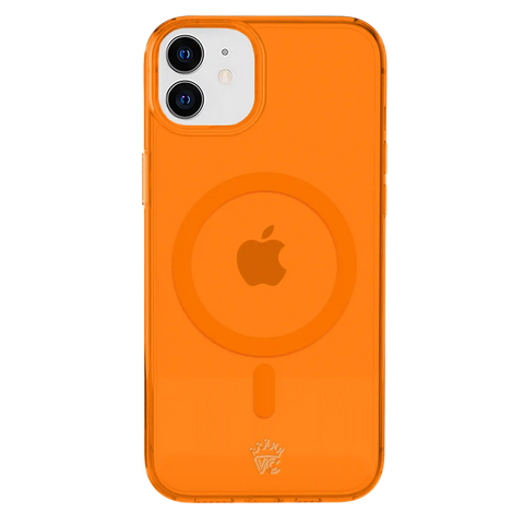 Neon Orange Clear iPhone Case