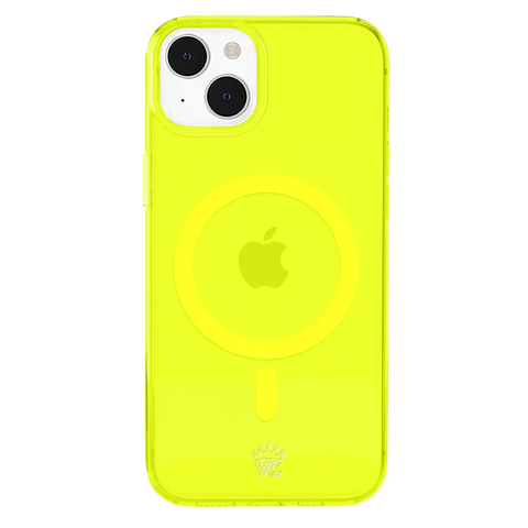 Neon Yellow Clear iPhone Case
