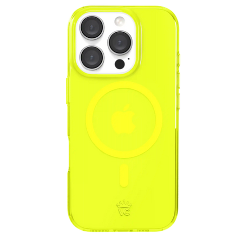 Neon Yellow Clear iPhone Case