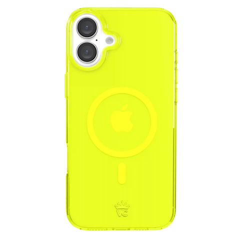 Neon Yellow Clear iPhone Case