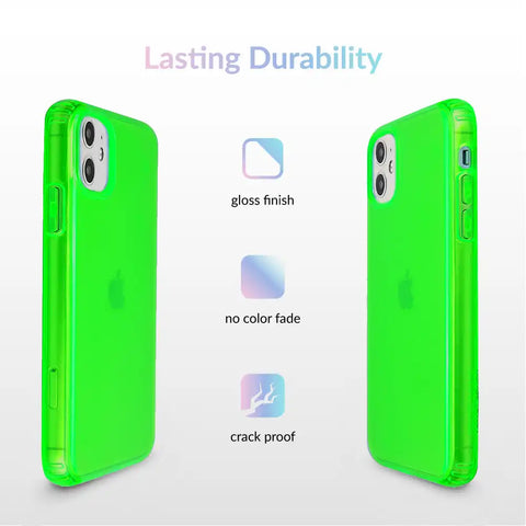 Neon Green Clear iPhone Case