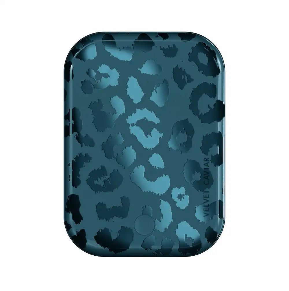 Metallic Navy Leopard Portable MagSafe Charger Power Pack
