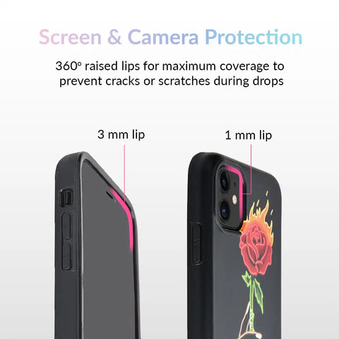 Neon Rose iPhone Case by Nessa
