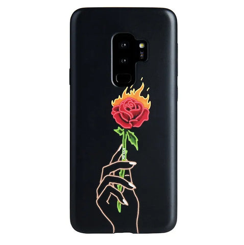 Neon Rose iPhone Case by Nessa
