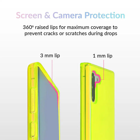 Neon Yellow Clear Samsung Case