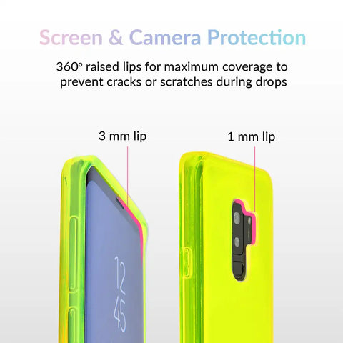 Neon Yellow Clear Samsung Case
