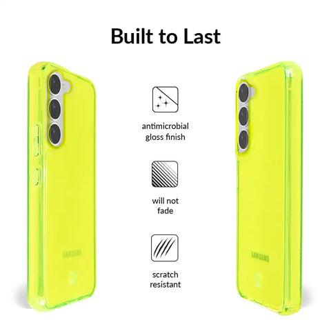 Neon Yellow Clear Samsung Case