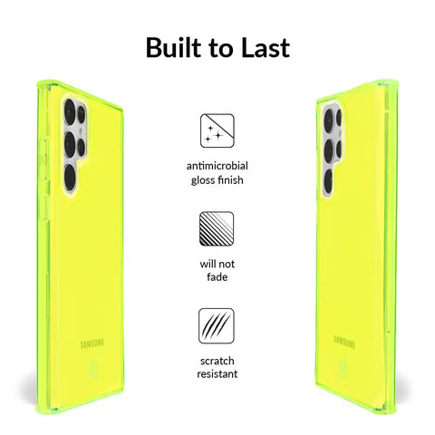 Neon Yellow Clear Samsung Case