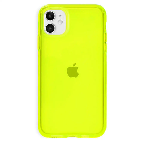 Neon Yellow Clear iPhone Case